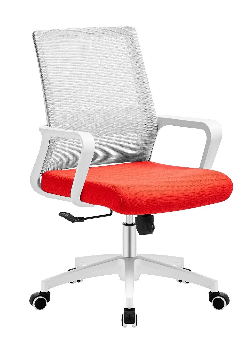 Sill�n de oficina CLIFFORD, blanco, malla gris, tejido rojo Sill�n de oficina CLIFFORD, blanco, malla gris, tejido rojo