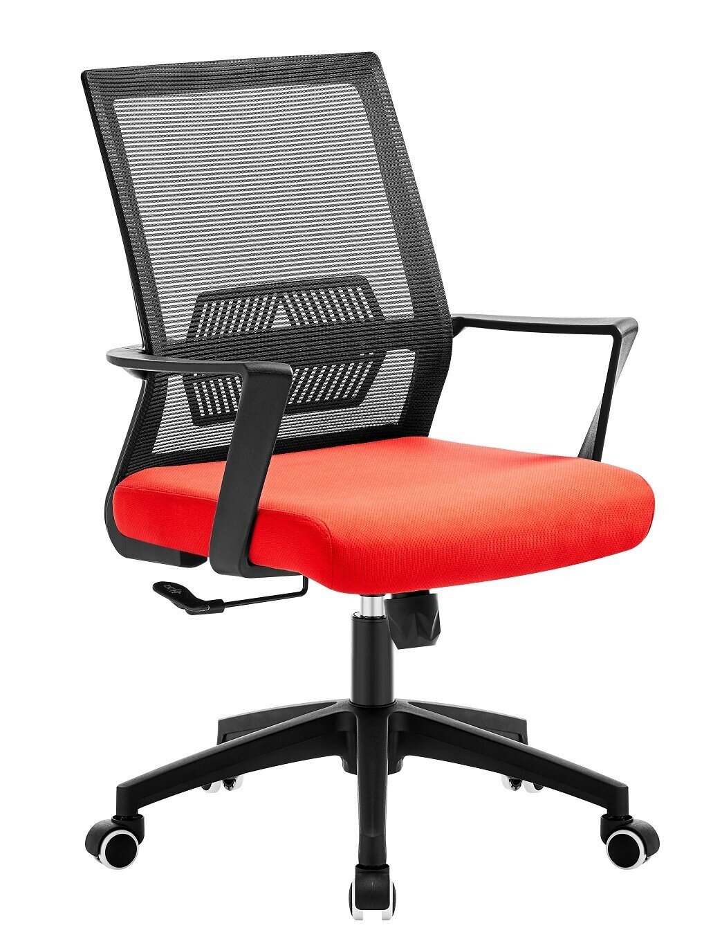 Sill�n de oficina RISLEY, negro, malla negra, tejido rojo Sill�n de oficina RISLEY, negro, malla negra, tejido rojo