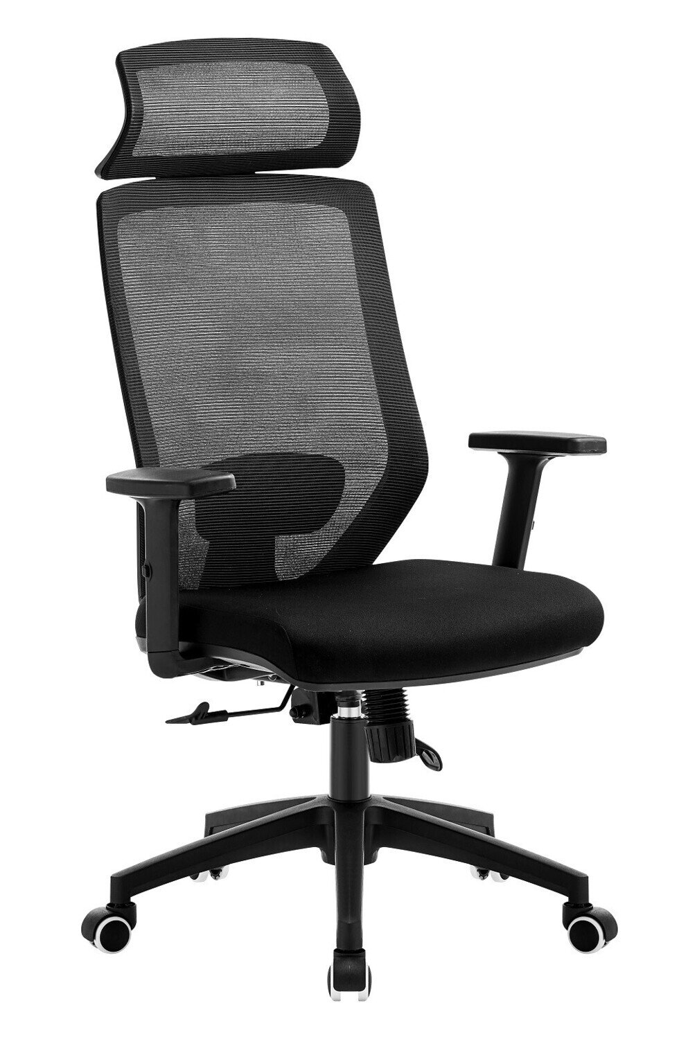 Sill�n de oficina CLAYTON, negro, malla y tejido negro