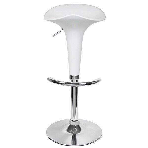 Taburete NORMAN ( L ), cromado, abs blanco