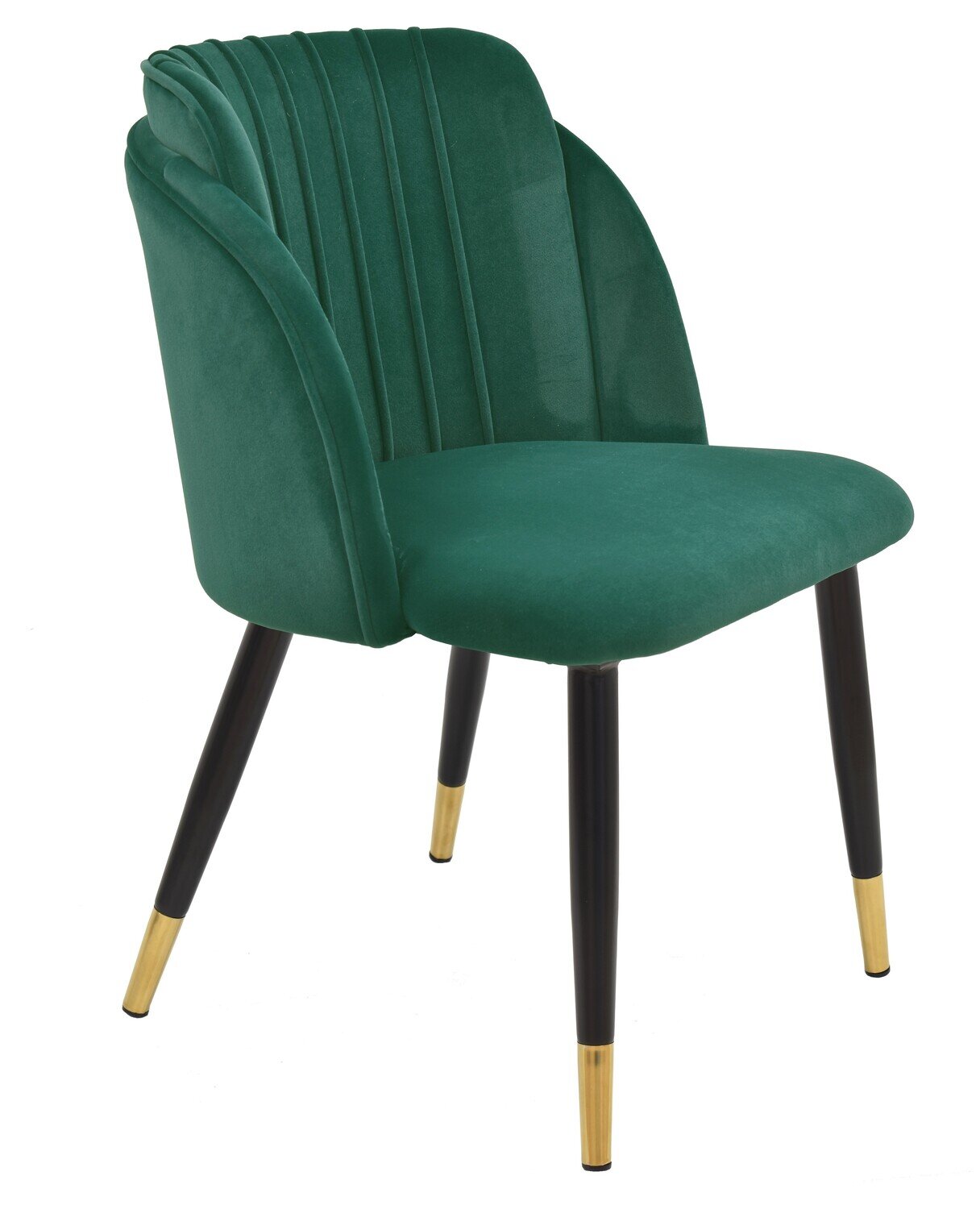 Silla GLAMOUR, metal, tapizado velvet verde