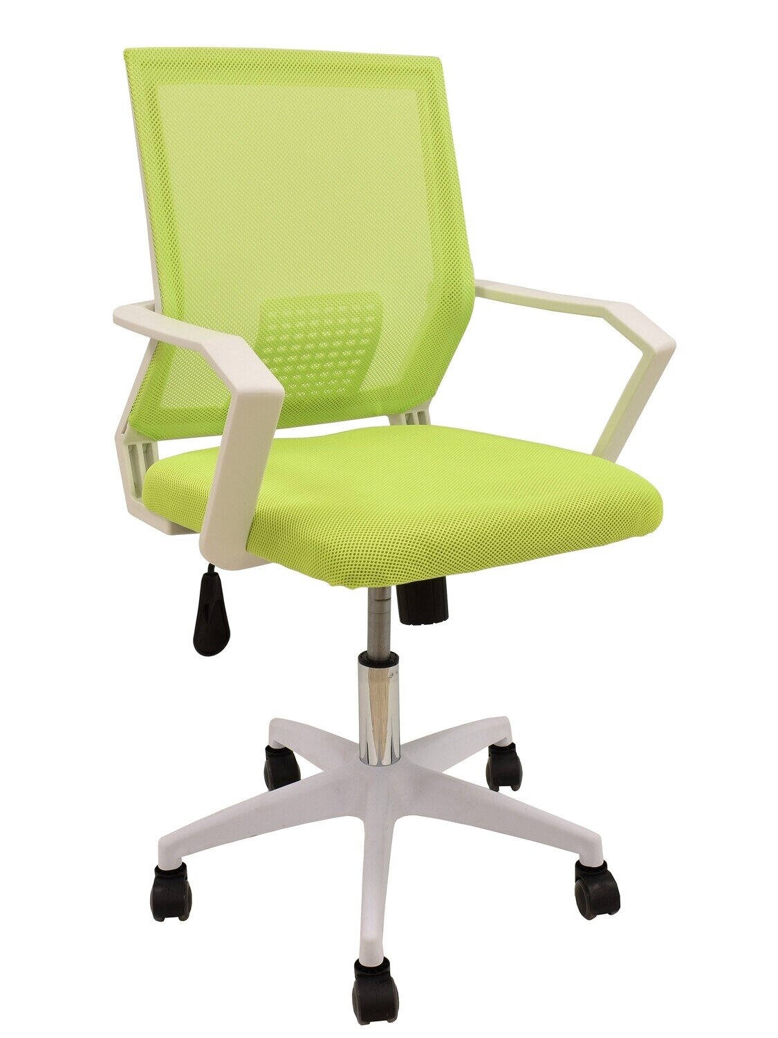 Sill�n de oficina CLENT, blanco, malla y tejido verde