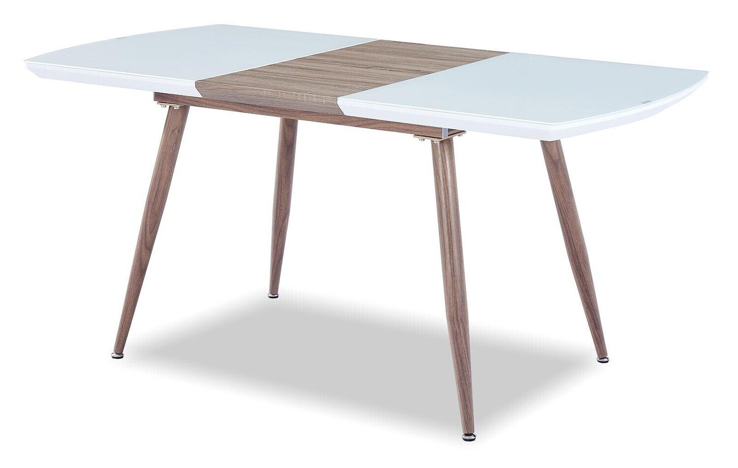 Mesa SOHAIL, extensible, metal, madera, cristal,140 ~ 180 x 80 cms