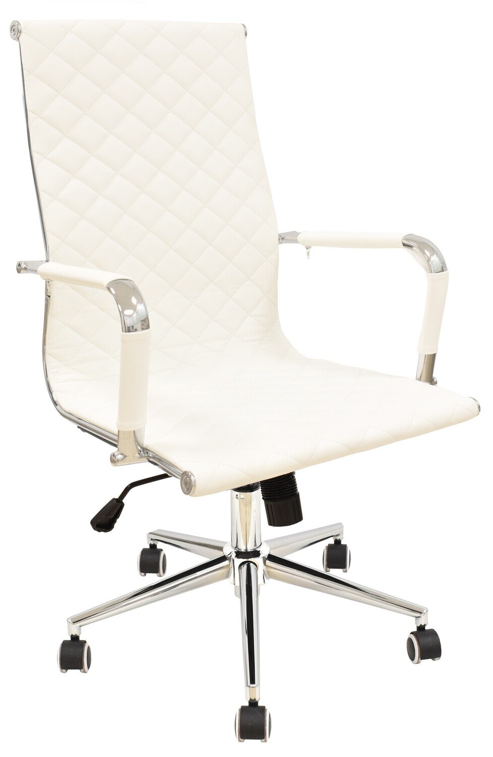 Sill�n de oficina ZAGREB, alto, gas, basculante, similpiel blanca