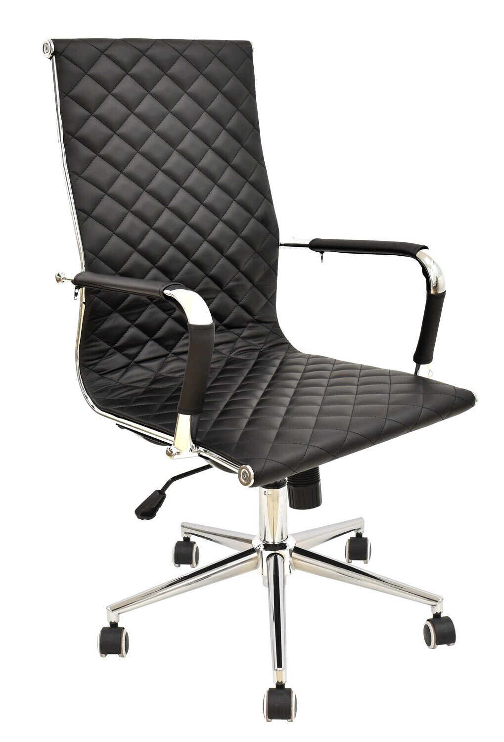 Sill�n de oficina ZAGREB, alto, gas, basculante, similpiel negra