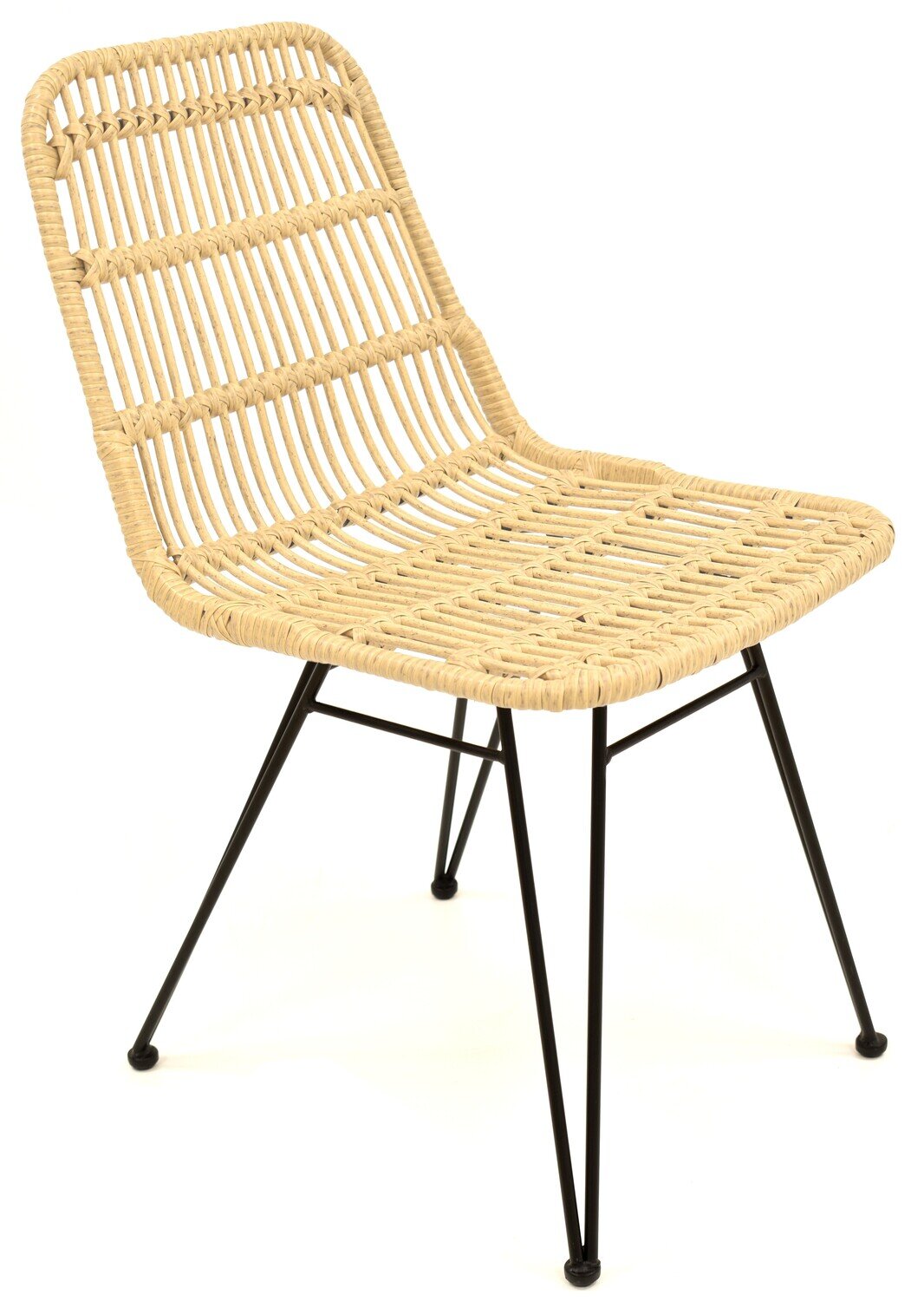 Silla YAKARTA, metal, Rat�n beige