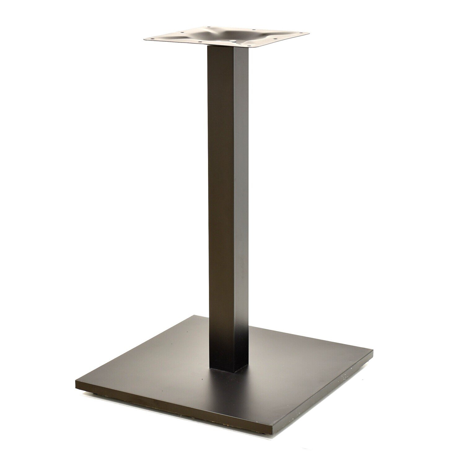 Base de mesa BEVERLY, tubo cuadrado, negra, base de 45 x 45 cms, altura 72 cms