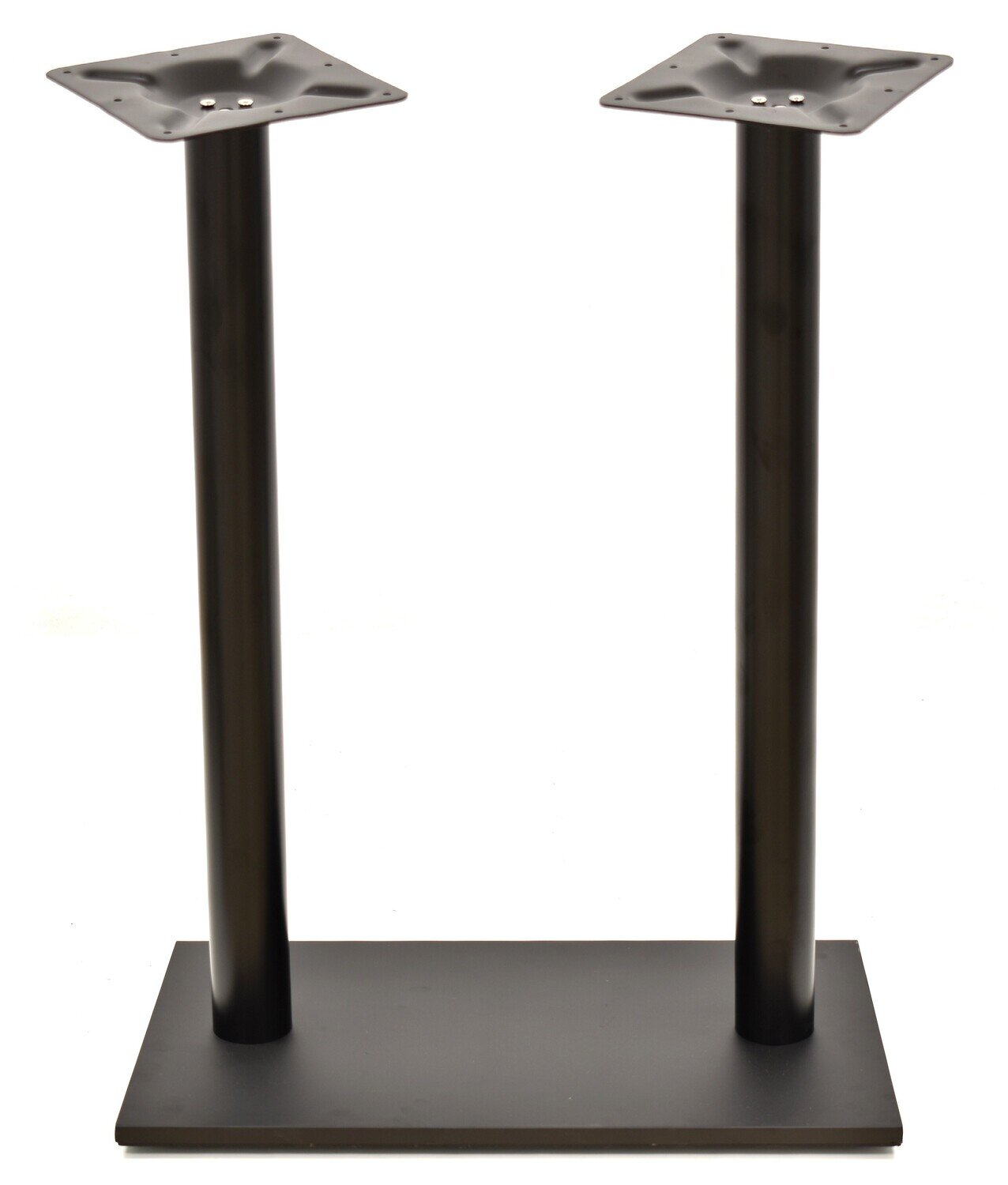 Base de mesa BEVERLY, alta, rectangular, tubo redondo, negra, base de 70 x 40 cms, altura 110 cms