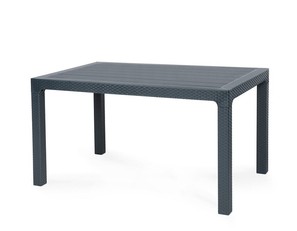 Mesa TROPICAL, polipropileno antracita, 150 x 90 cms