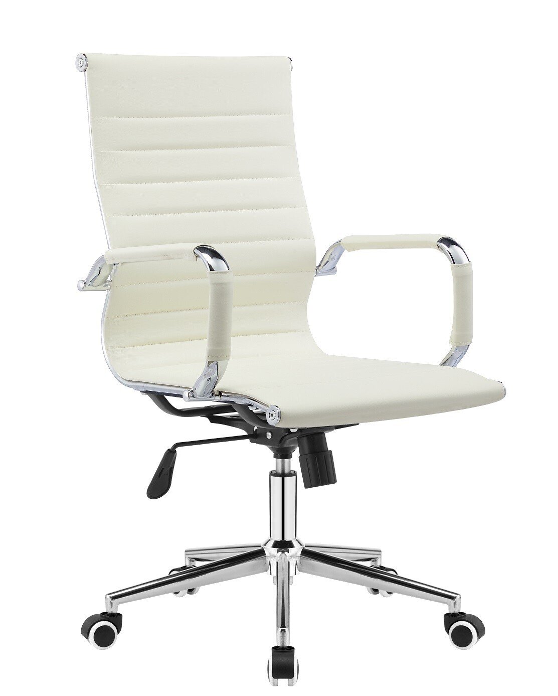 Sill�n de oficina VARSOVIA, giratorio, gas, basculante, similpiel crema