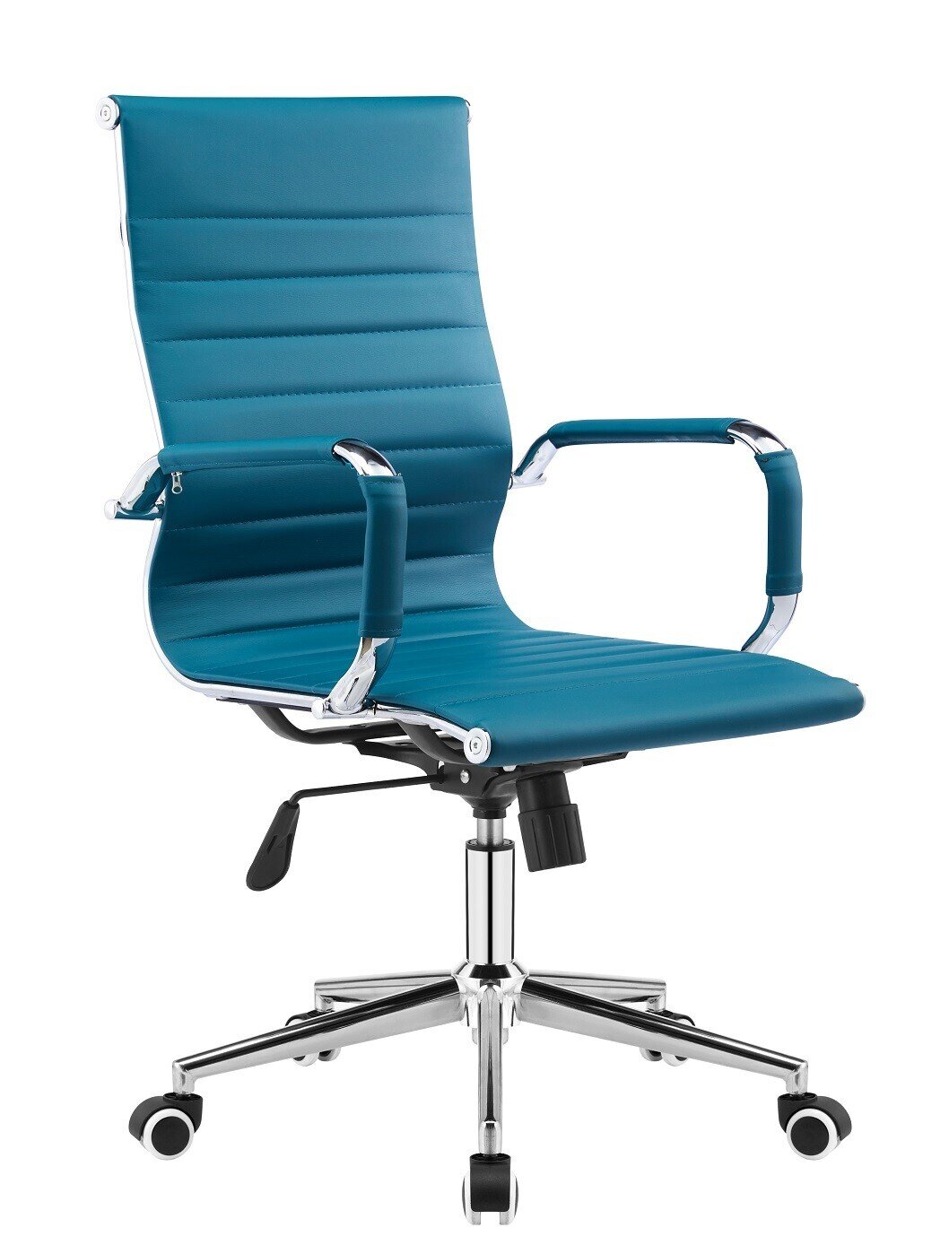 Sill�n de oficina VARSOVIA, giratorio, gas, basculante, similpiel turquesa