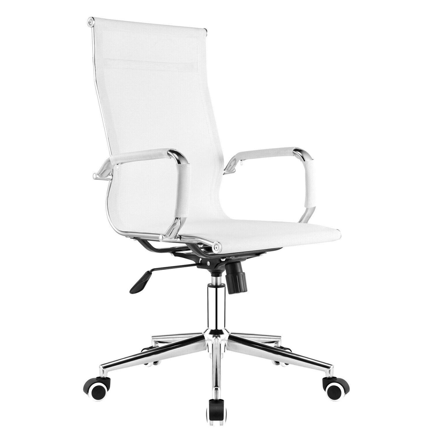 Sill�n de oficina PRAGA, alto, gas, basculante, malla blanca