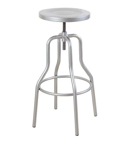 Taburete TRACIA, dise�o, metal, plateado