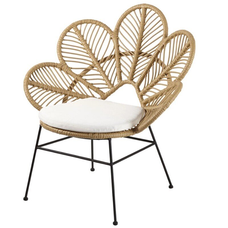 Sill�n BLOOM, metal, coj�n, Rat�n beige Sill�n BLOOM, metal, coj�n, Rat�n beige