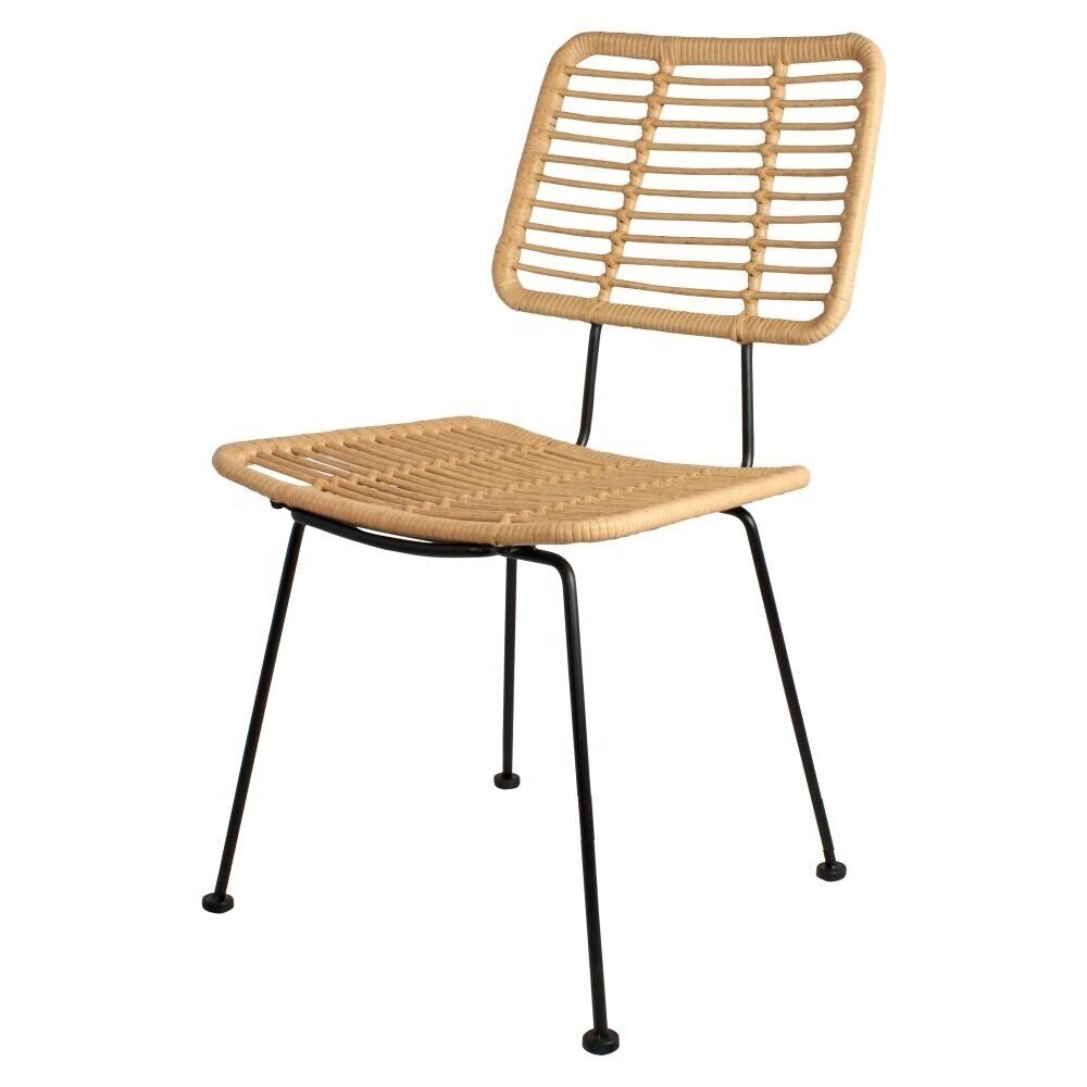 Silla SUMATRA, metal, Rat�n beige