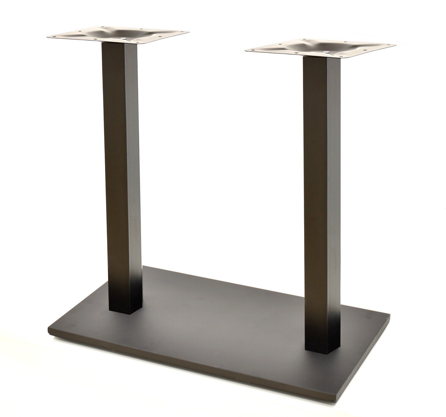 Base de mesa BEVERLY, rectangular, tubo cuadrado, negra, base de 70 x 40 cms, altura 72 cms
