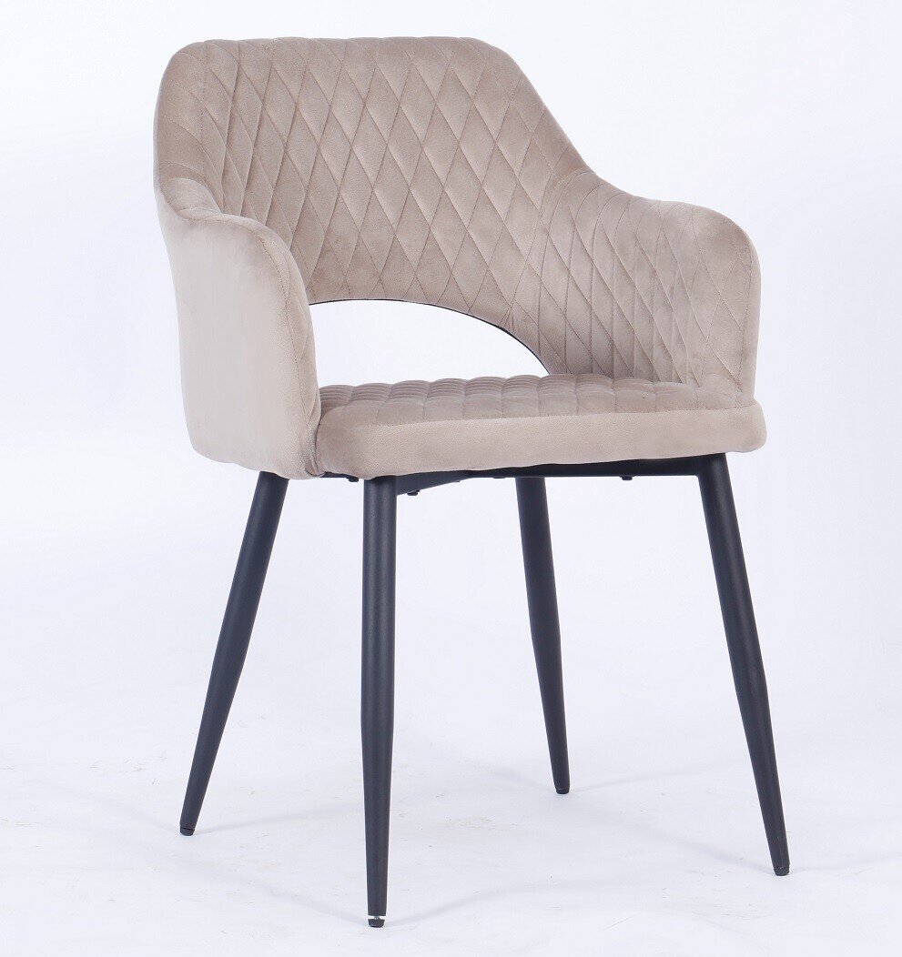 Sill�n HONORIO, metal, tapizado velvet 19 MARR�N vis�n