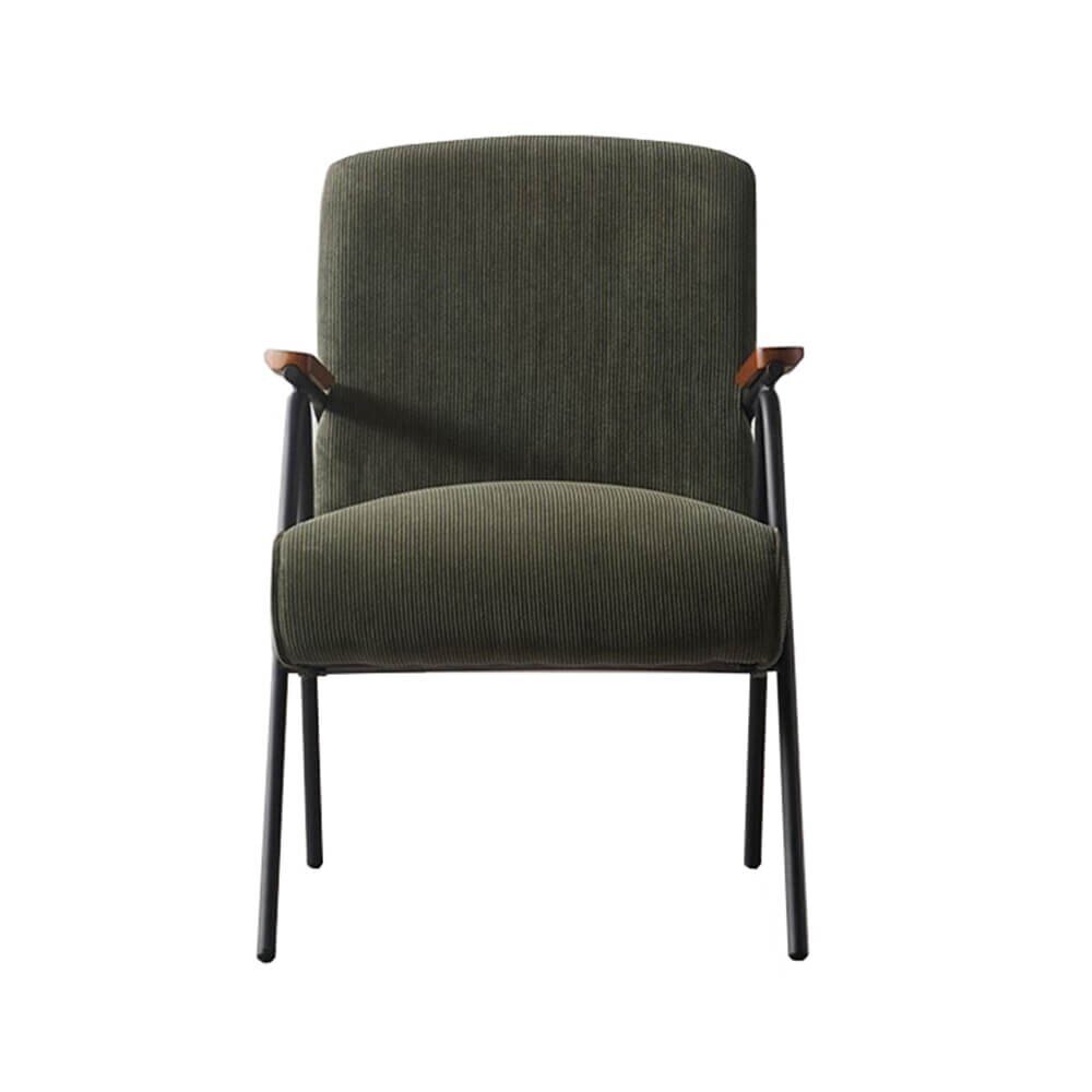 Butaca OSLO, tapizado tejido corderoy verde