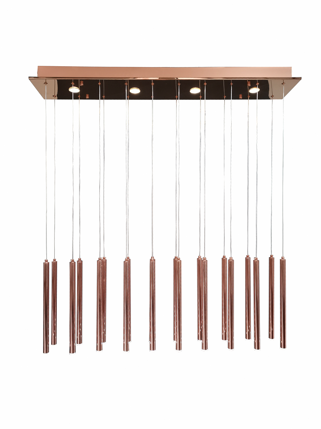 L�mpara ASTERIA, colgante, 20 luces led, color cobre L�mpara ASTERIA, colgante, 20 luces led, color cobre