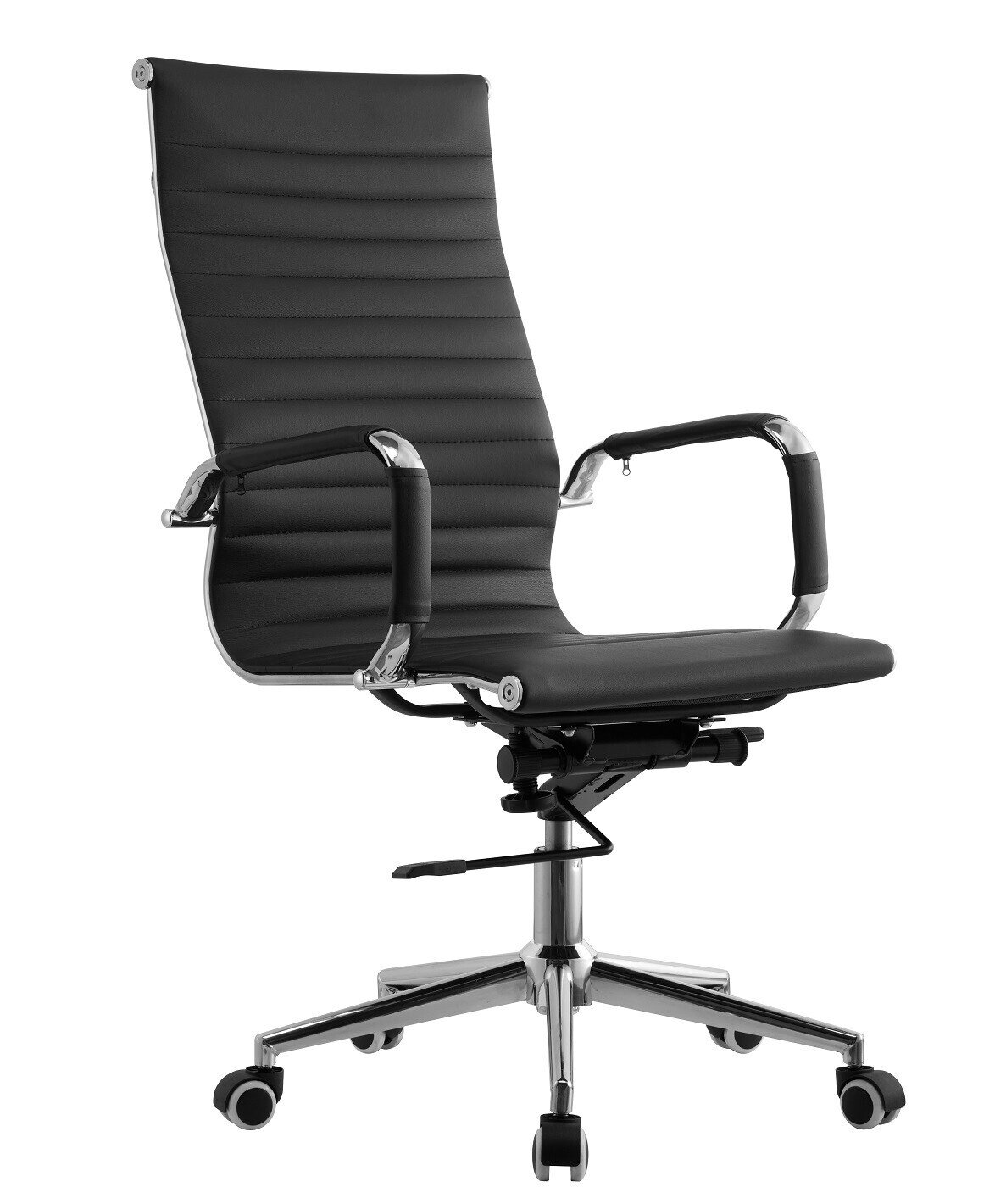 Sill�n de oficina KIEV, alto, gas, basculante profundo, similpiel negra