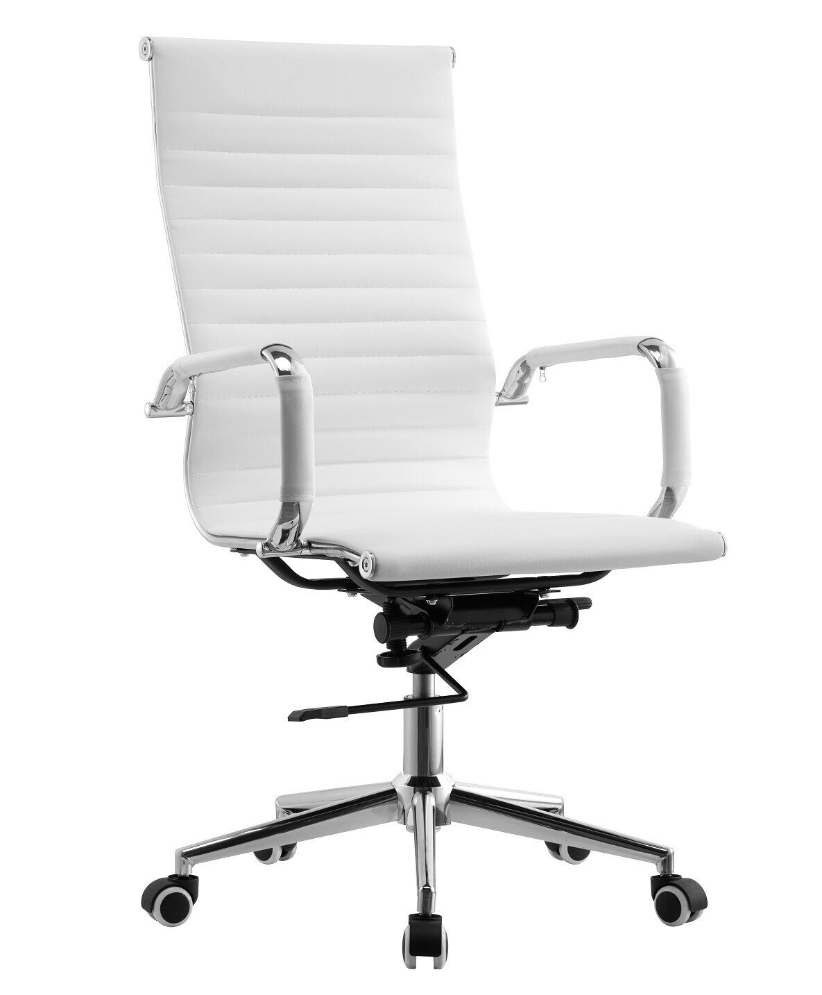 Sill�n de oficina KIEV, alto, gas, basculante profundo, similpiel blanca