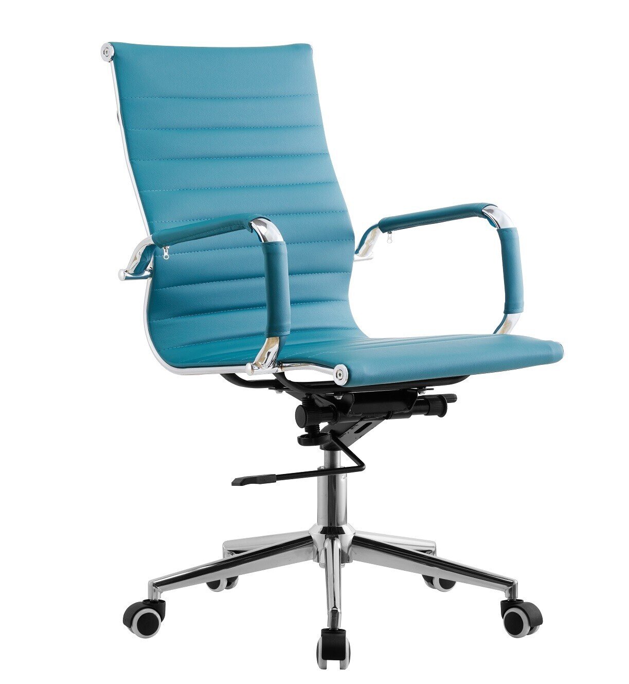 Sill�n de oficina KIEV, giratorio, gas, basculante profundo, similpiel turquesa