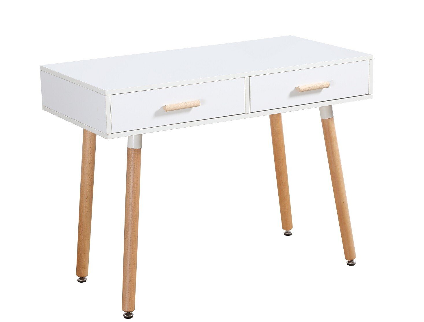 Mesa de estudio ZEUS, blanca, cajones blancos, 100 x 50 cms