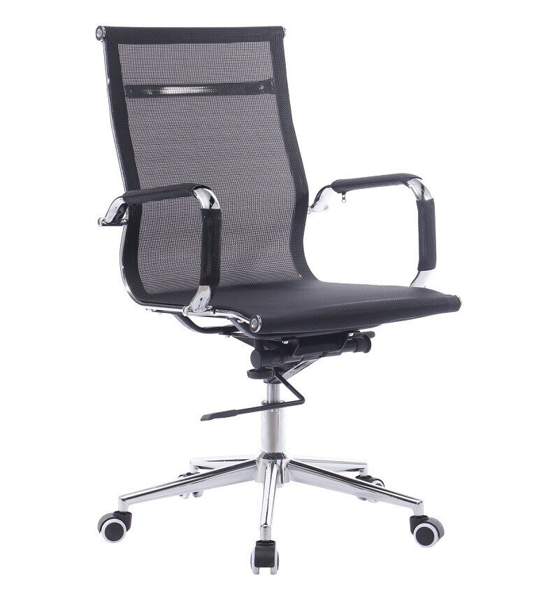 Sill�n de oficina ODESA, giratorio, gas, basculante profundo, malla negra