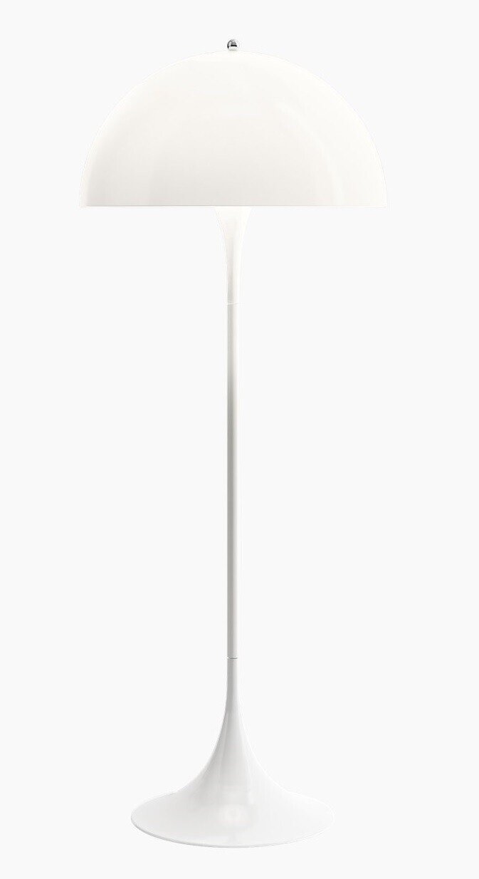 L�mpara VEYPA, de pie, metal, blanca
