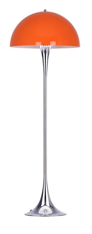 L�mpara VEYPA, de pie, metal, cromada, naranja