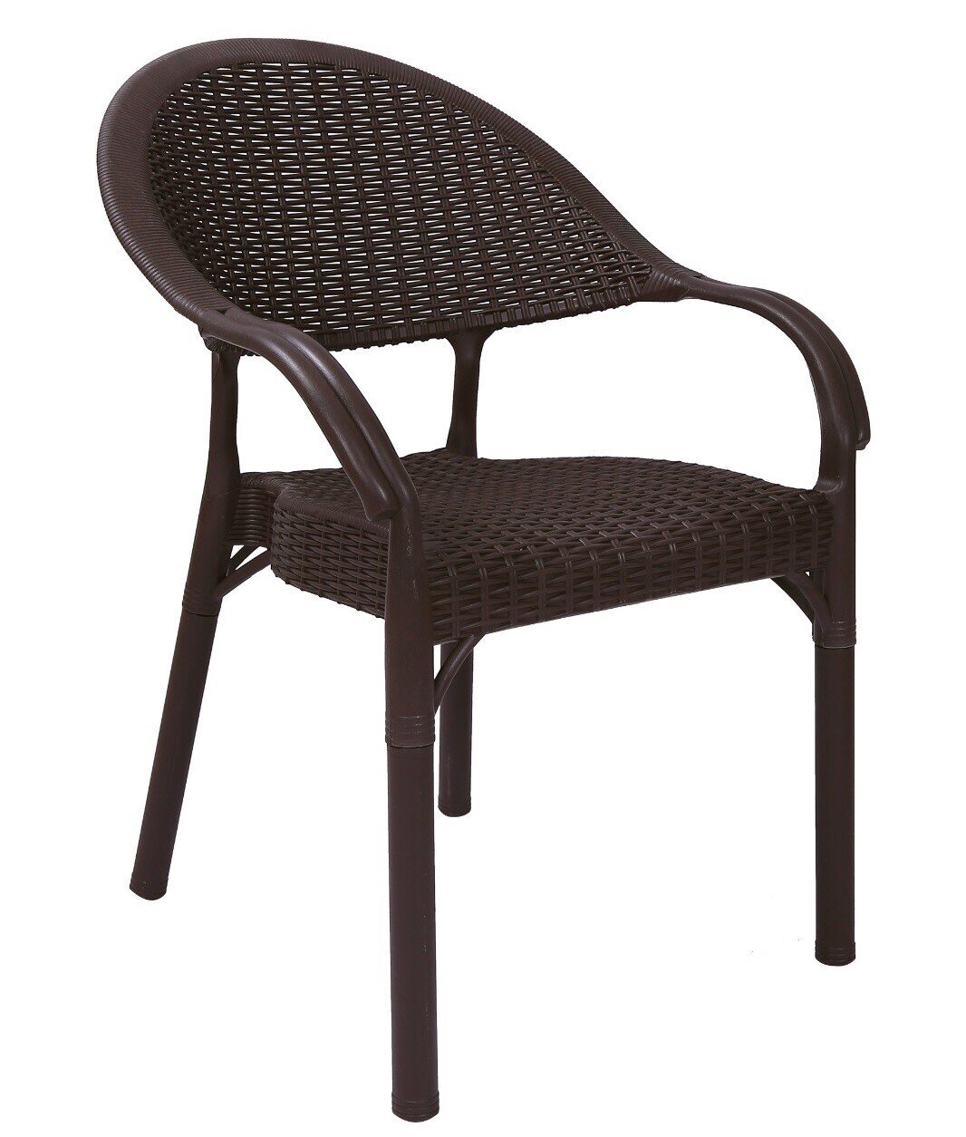 Sill�n TORREMOLINOS, apilable, polipropileno MARR�N chocolate