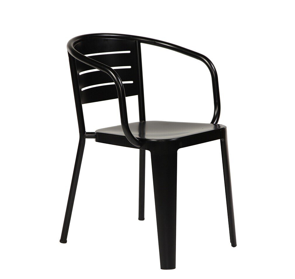 Sill�n ZOE, acero, negro*