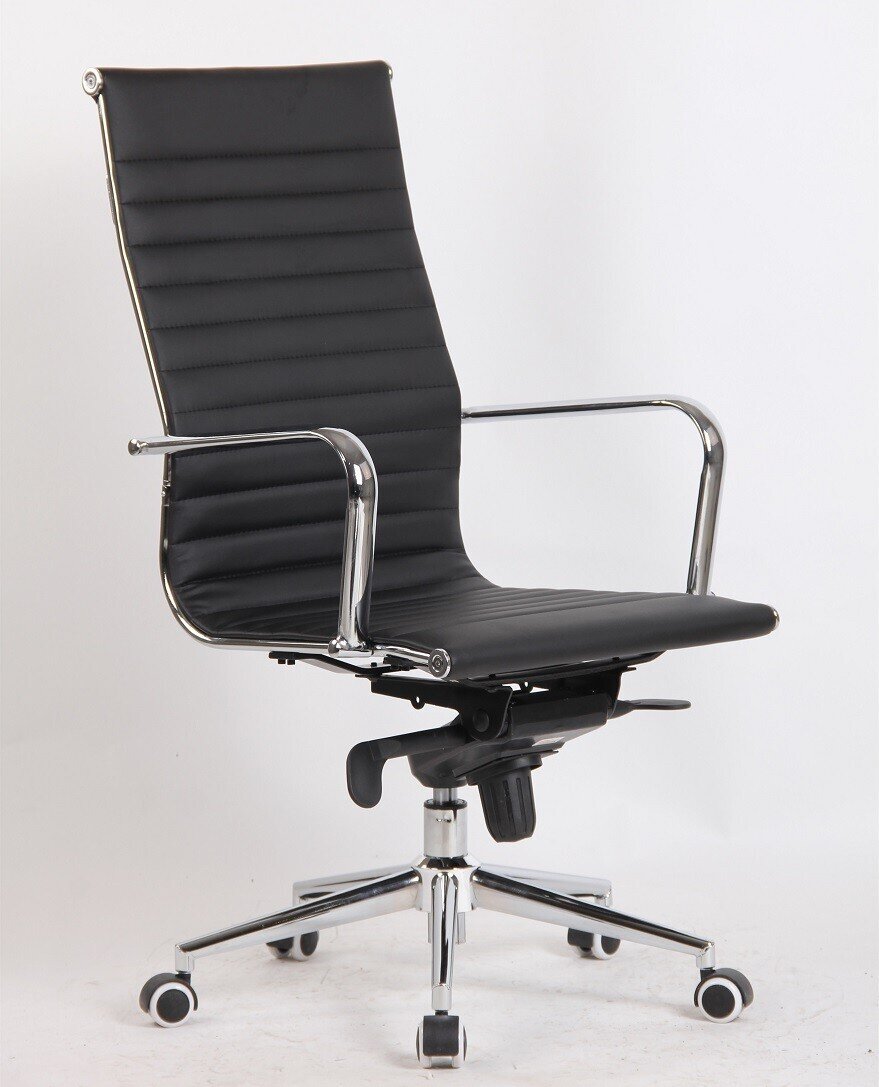 Sill�n de oficina ALABAMA NEW, alto, similpiel negra