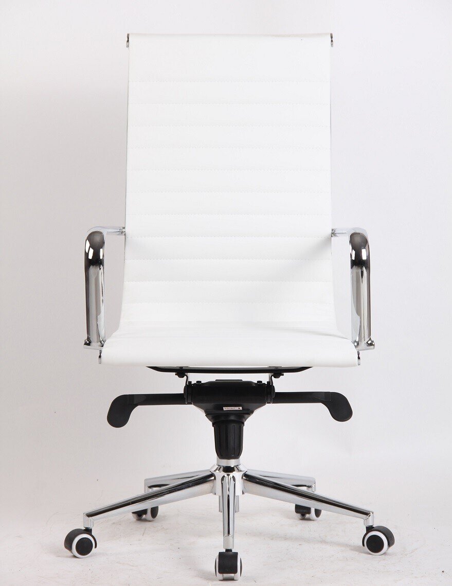 Sill�n de oficina ALABAMA NEW, alto, similpiel blanca