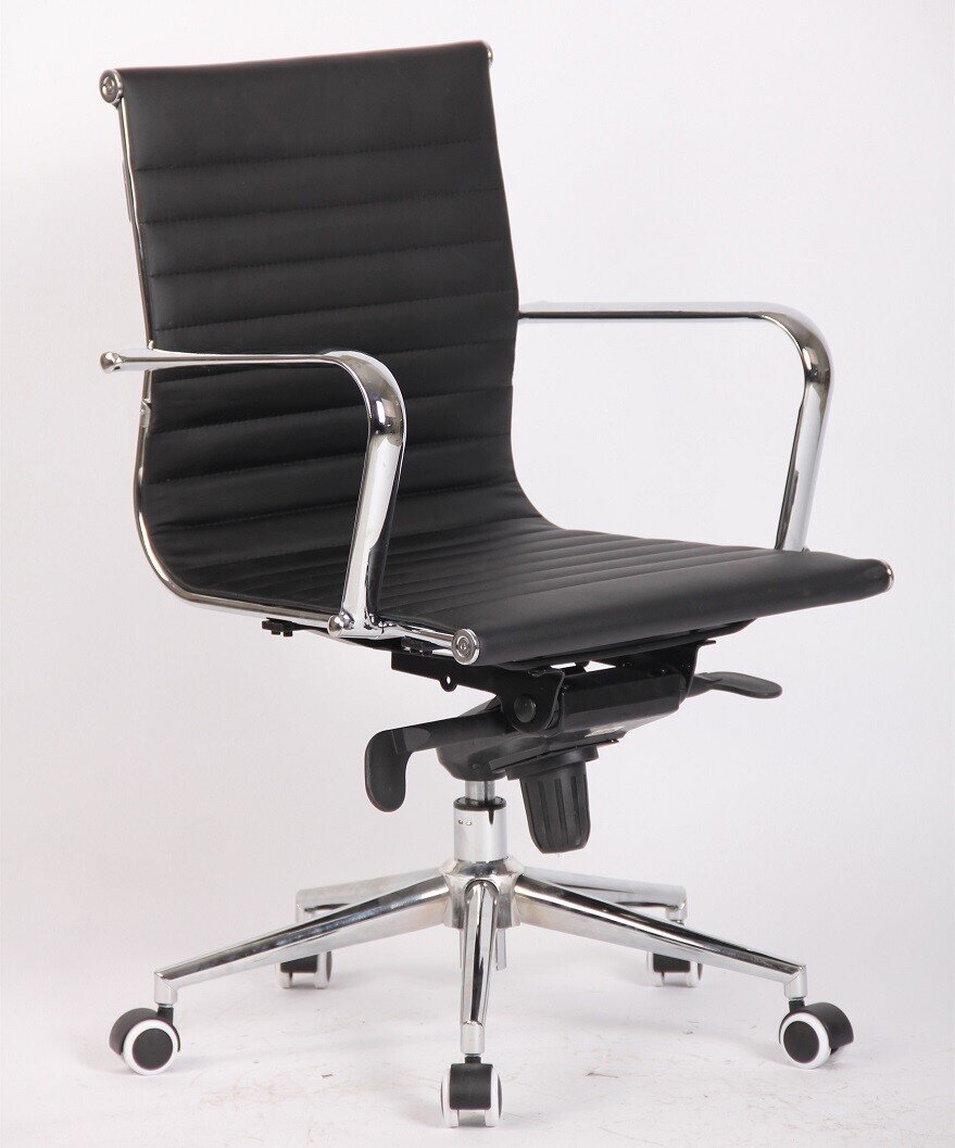 Sill�n de oficina ALABAMA NEW, giratorio, similpiel negra