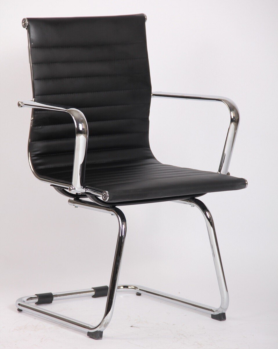 Sill�n de oficina ALABAMA NEW, fijo, similpiel negra