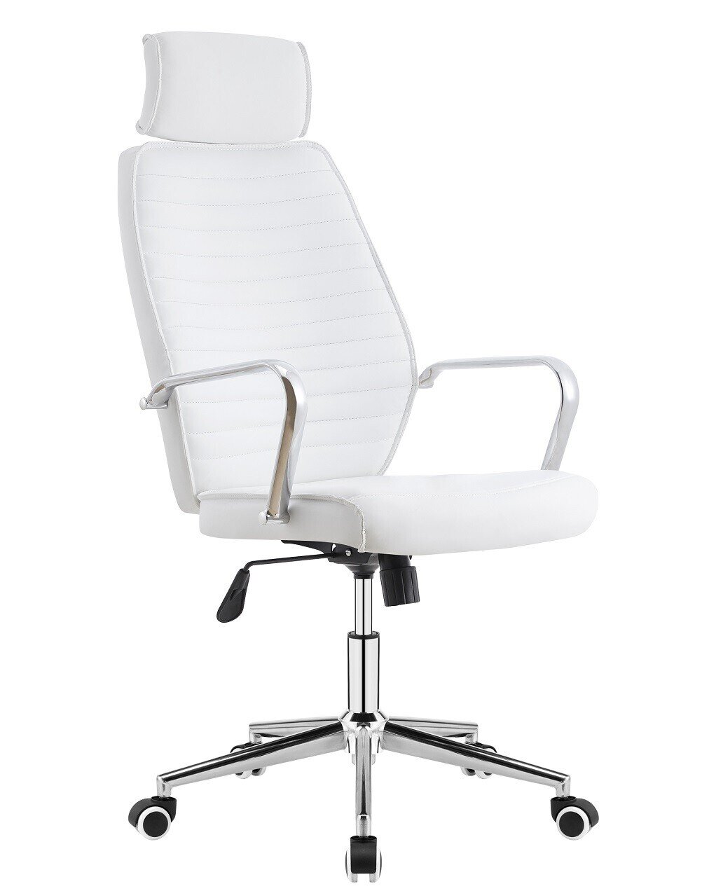 Sill�n de oficina BRATISLAVA NEW, alto, similpiel blanca