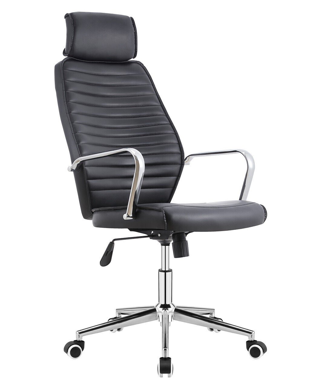 Sill�n de oficina BRATISLAVA NEW, alto, similpiel negra