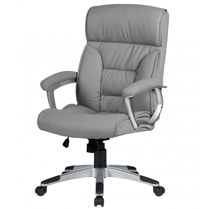 Sill�n de oficina ROTERDAM, alto, gas, basculante, similpiel gris claro