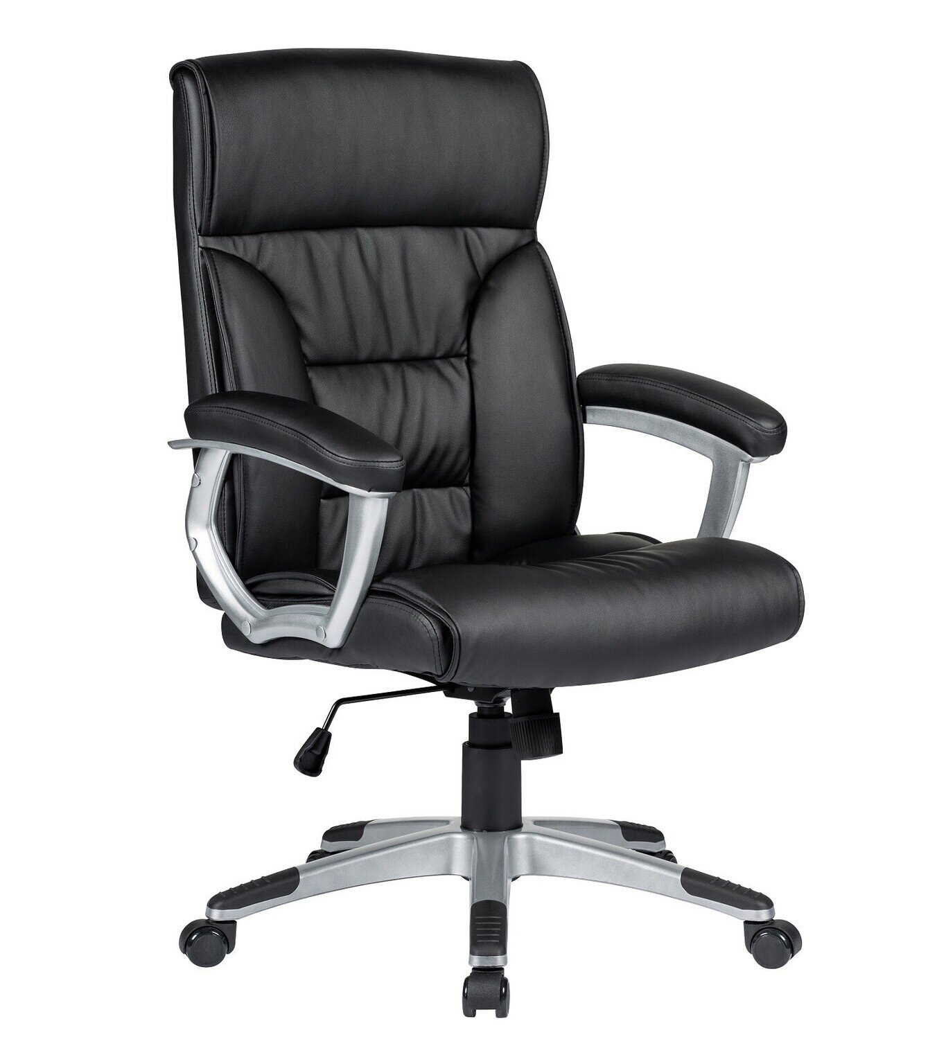 Sill�n de oficina ROTERDAM, alto, gas, basculante, similpiel negra