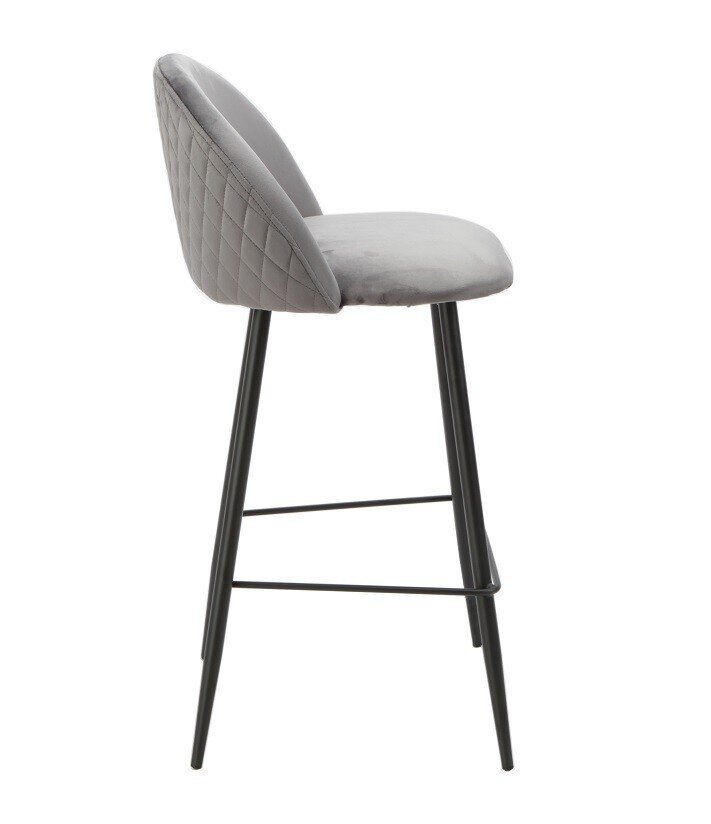 Taburete MAGDA, metal, tapizado velvet gris Taburete MAGDA, metal, tapizado velvet gris