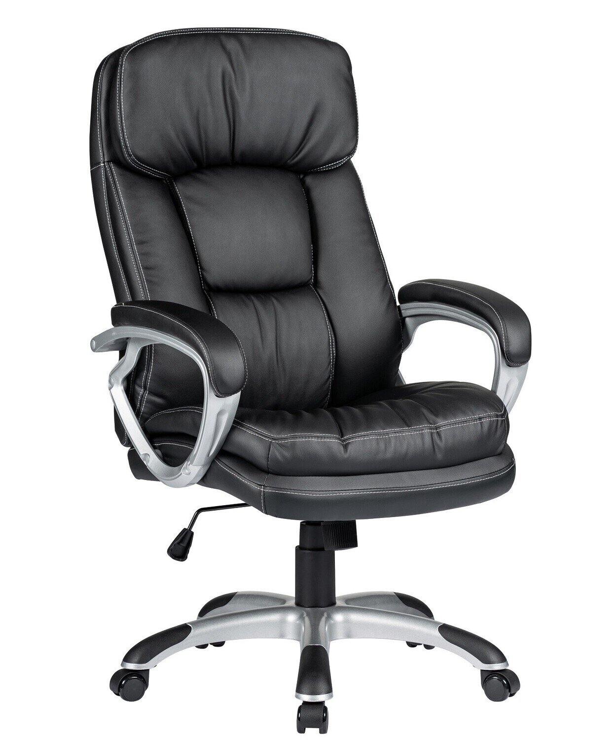 Sill�n de oficina MADRID, alto, gas, basculante, similpiel negra