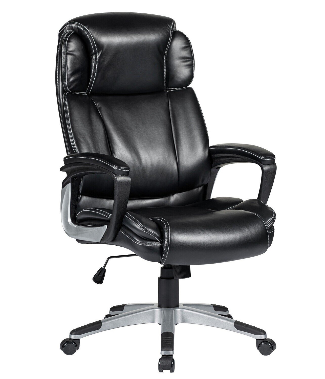 Sill�n de oficina C�RDOBA, alto, gas, basculante, similpiel negra