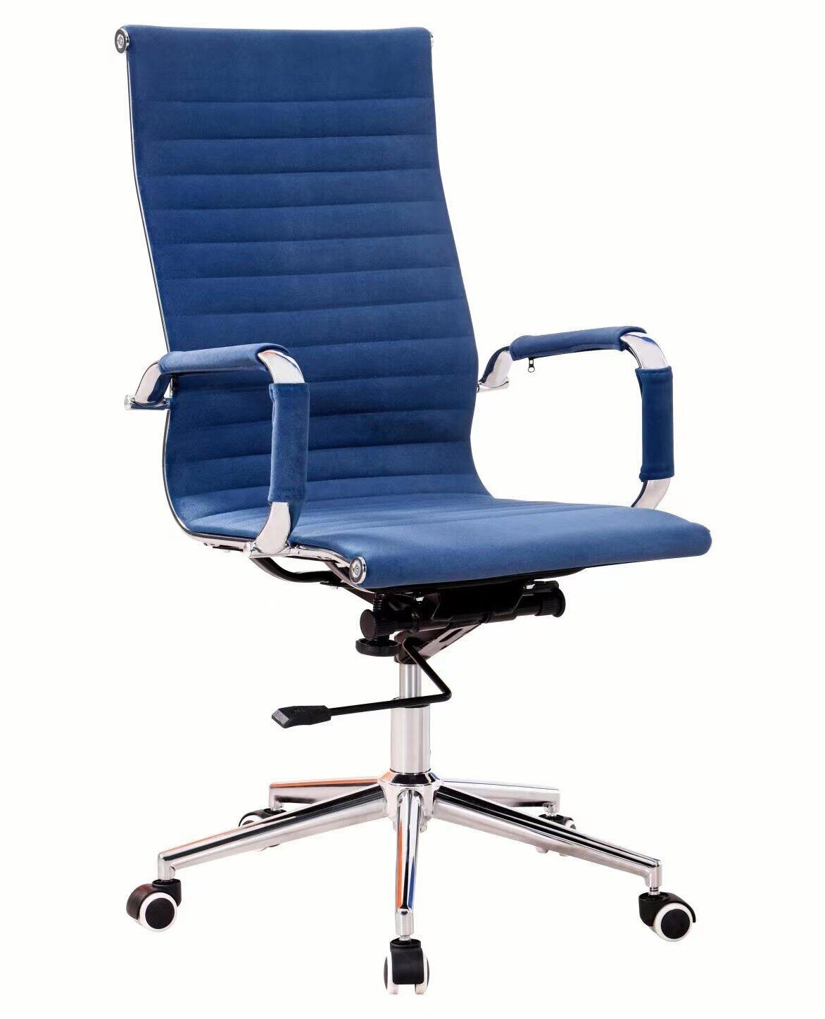 Sill�n de oficina KIEV, alto, gas, basculante profundo, tejido azul 19