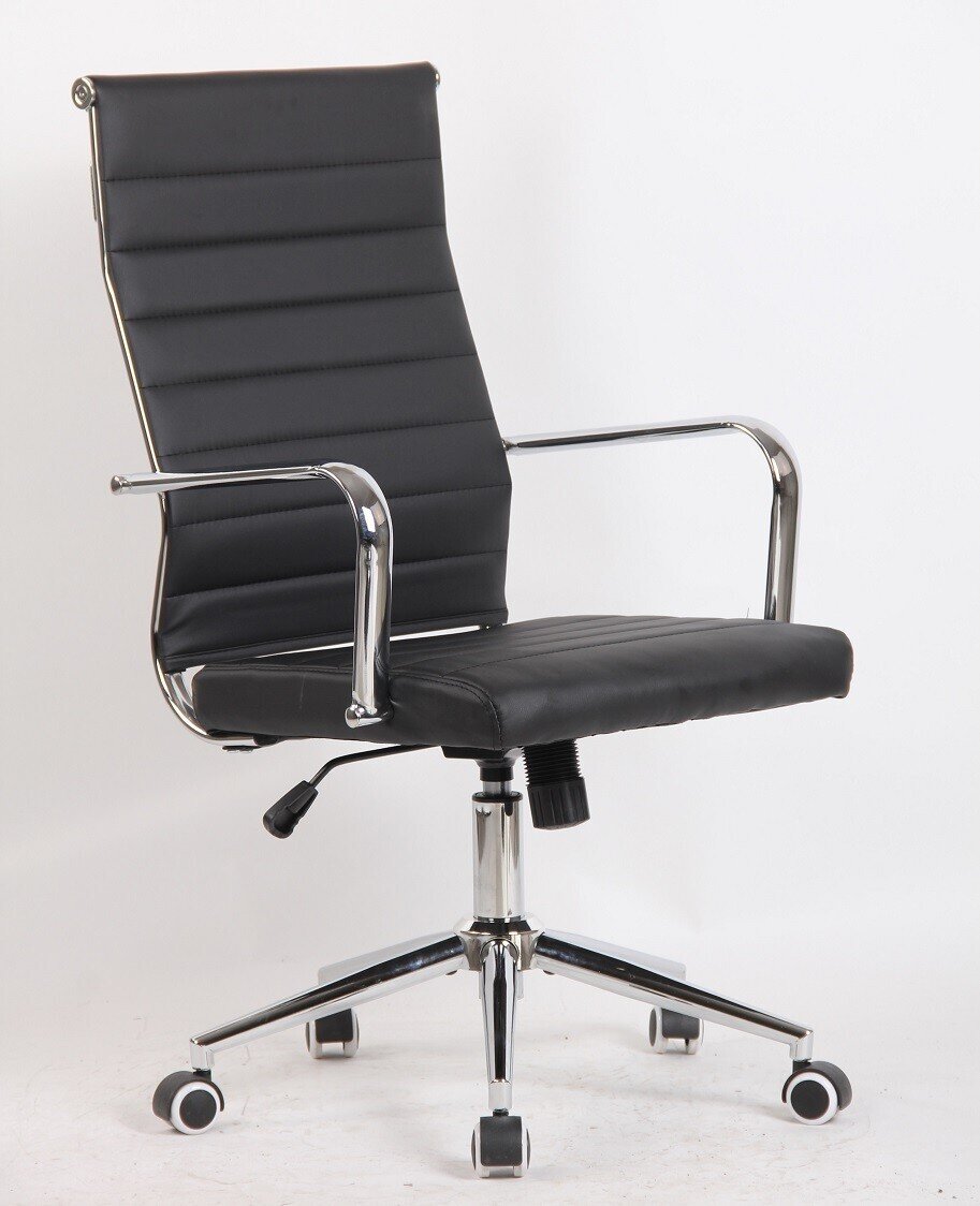 Sill�n de oficina IOWA, alto, gas, basculante, similpiel negra