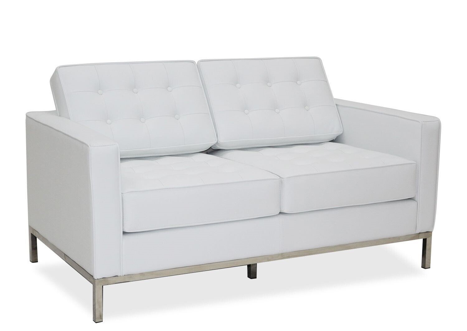 Sof� FLOR (T), 2 plazas, similpiel blanca