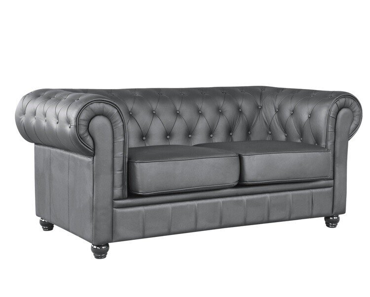 Sof� CHESTERFIELD, 2 plazas, similpiel negra
