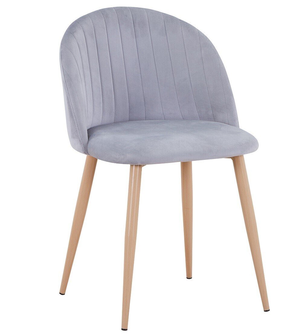 Silla VELVET NEW, patas met�licas, terciopelo gris 19