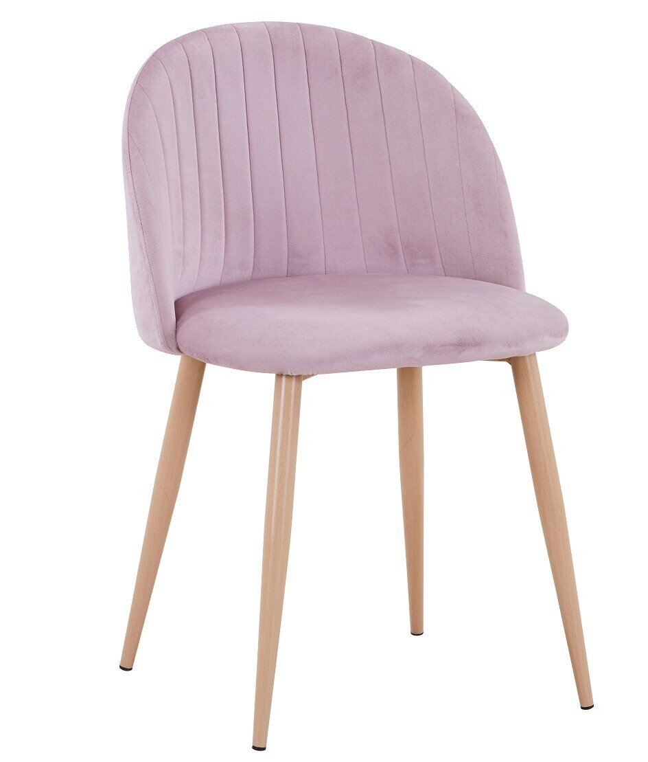 Silla VELVET NEW, patas met�licas, terciopelo rosa 25