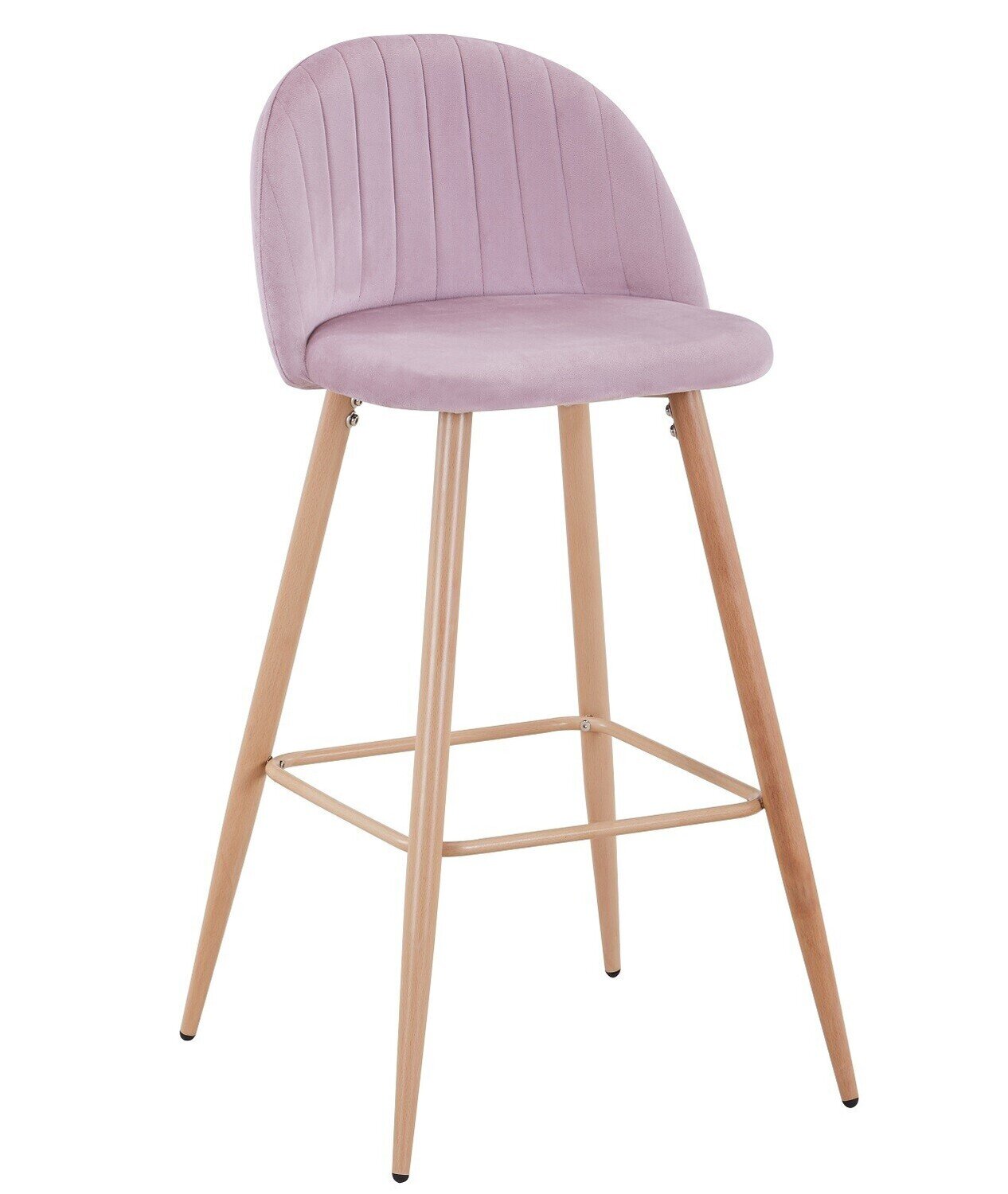 Taburete VELVET NEW, patas met�licas, terciopelo rosa 25 Taburete VELVET NEW, patas met�licas, terciopelo rosa 25